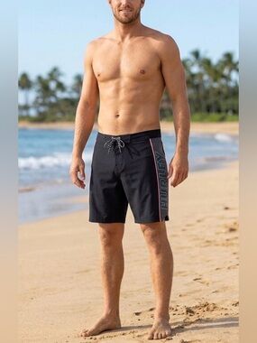 Hurley Mens Phantom Fastlane Solid 18" Beach Board Shorts Swim Shorts Size 36
